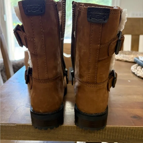 NIB UGG Chestnut Boots with Buckle Detail - Picture 9 of 10